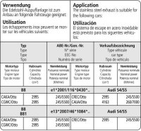 Bastuck Vorschalldämpfer - 08+ Audi A4/A5/S4/S5 B8 6-Zylinder Benziner Turbo / 8-Zylinder V8