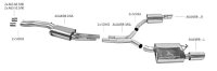 Bastuck Ersatzrohr für Vorschalldämpfer - 08+ Audi A4/A5/S4/S5 B8 6-Zylinder Benziner Turbo / 8-Zylinder V8