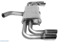 Bastuck Rear silencer with double tailpipes LH + RH, 2 x...