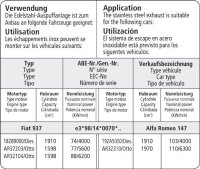 Bastuck Front Adaptor - Alfa Romeo 147 (w/o 1.9 JTD (85 KW))