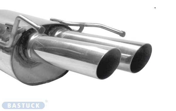 Bastuck Rear silencer RH with double tailpipes 2x Ø 76 mm cut 20° - Alfa Romeo 159 (2WD)