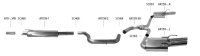 Bastuck Rear silencer RH with single tailpipe 2x Ø...