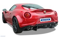 Bastuck Rear silencer with double tailpipe LH + RH 2 x Ø 85 mm (RACE design) without exhaust flap - Alfa Romeo 4C incl. Spider