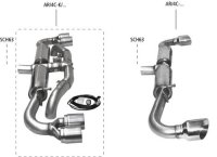Bastuck Endschalldämpfer mit Doppel-Endrohr LH + RH 2 x Ø 85 mm (im RACE-Look) mit Abgasklappe - Alfa Romeo 4C inkl. Spider