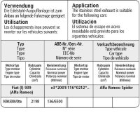 Bastuck Verbindungsrohr für 2 Endschalldämpfer - Alfa Romeo Brera/Spider (FWD)