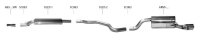 Bastuck Rear silencer with single tailpipe oval 120 x 80...