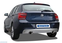 Bastuck Endschalldämpfer mit Einfach-Endrohr 30° schräg geschnitten Ø 90 mm LH + RH (im RACE Look) - BMW 1er Serie F20/F21 1.5T/1.6T/2.0T/3.0T (+LCI/M140i/Diesel)