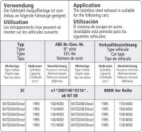 Bastuck Zusatzhalter RH - 15+ BMW 1er Serie F20/F21 1.5T/1.6T / BMW 3er Serie F30/F31 1.6T/2.0T/3.0T/Diesel  / 15+ BMW 4er Serie F32/F33/F36 2.0T/3.0T/Diesel