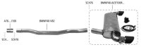 Bastuck Endschalldämpfer mit Einfach-Endrohr 1x Ø 100 mm LH+RH (im RACE Look), 30° schräg geschnitten, ohne Abgasklappe - 19+ BMW 1er Serie F40 116i/118i