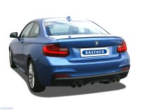 Bastuck Rear valance insert, with cut out for 2 x double tailpipes - BMW 2 Series F22/F23 1.5T/2.0T/3.0T (+LCI/M235i/M240i/Diesel) (Models with M-Package)