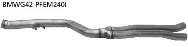 Bastuck Tube replacing particulate filter - 21+ BMW 2er Serie G42 M240i xDrive