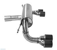 Bastuck Rear silencer with double tailpipes made of carbon 2 x Ø 85 mm LH + RH w/o exhaust flap - BMW 2 Series F87 M2