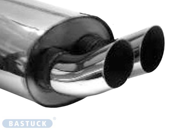 Bastuck Rear silencer DTM with double tailpipes 2 x Ø 76 mm - BMW 3 Series E36 316i/318i Compact