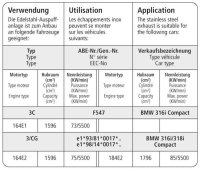 Bastuck Endschalldämpfer DTM mit Doppel-Endrohr 2 x Ø 76 mm - BMW 3er Serie E36 316i/318i Compact