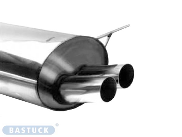 Bastuck Rear silencer with double tailpipes 2 x Ø 70 mm - BMW 3 Series E36 318ti/323ti Compact