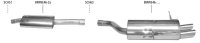Bastuck Endschalldämpfer mit Einfach-Endrohr Flat 135 x 75 mm - BMW 3er Serie E46 Limousine/Kombi/Coupé/Cabrio