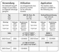 Bastuck Adaptersatz Endschalldämpfer auf Serienanlage - BMW 3er Serie E46 330d (120+135+150 KW) Limousine/Combi/Coupé