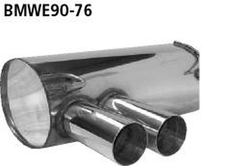 Bastuck Rear silencer with double tailpipes 2 x Ø 76 mm - BMW 3 Series E90/E91 316d/318d/i/320d/i/si/325d/i/330d/i