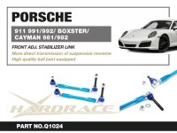 Hardrace Front Reinforced Stabilizer Link (adjustable) - 12+ Porsche 911 991/992 / Boxster / Cayman 981/982 (w/o GT3/GT2 Weissach Package)