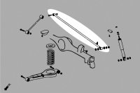 Hardrace Panhard Strebe hinten (Hartgummi) verstellbar - 04-15 Toyota Fortuner