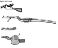 Bastuck Motorsportanlage mit 2x 100 Zeller Motosportkat und Drehmomentweiche für Serienklasse - BMW 3er Serie E90/E91 325i/330i