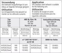 Bastuck Ersatzrohr für Vorschalldämpfer - BMW 3er Serie F30 1.6T/2.0T/3.0T/Diesel / BMW 4er Serie F32 2.0T/3.0T/Diesel