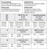 Bastuck Ersatzrohr für Vorschalldämpfer - BMW 3er Serie F30 1.6T/2.0T/3.0T/Diesel / BMW 4er Serie F32 2.0T/3.0T/Diesel