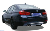 Bastuck Rear silencer with double tailpipe, cut 20° with inward curl 2x Ø 76 mm - BMW 3 Series F30/F31 1.6T/2.0T/Diesel / BMW 4 Series F32/F33/F36 2.0T/Diesel