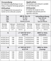 Bastuck Verbindungsrohr vorne - BMW 3er Serie F30/F31 / BMW 4er Serie F32/F33/F36 4-Zylinder Diesel (ohne Facelift)