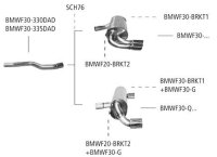 Bastuck Verbindungsrohr zur Montage der Endschalldämpfer alleine - BMW 3er Serie F30/F31 330d / BMW 4er Serie F32/F33/F36 430d 6-Zylinder Diesel