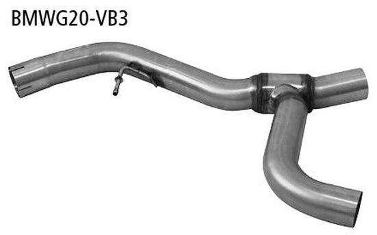 Bastuck Link pipe - 19+ BMW 3 Series G20/G21 320i (Models w/o serial valve control)