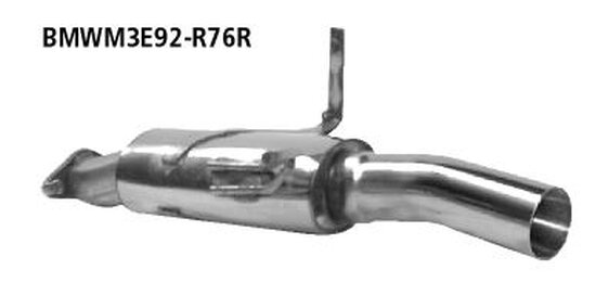 Bastuck Sport rear silencer with single tailpipe 1 x Ø 76 mm RH - BMW 3 Series E90/E92/E93 M3