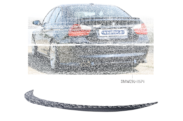 Bastuck Heckspoilerlippe, lackierfähig - BMW 3er Serie E90