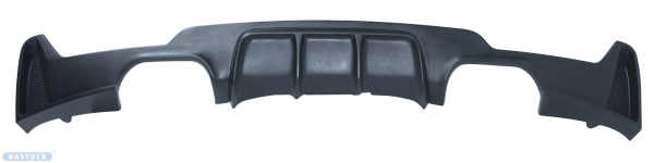 Bastuck Heckschürzeneinsatz, mit Ausschnitt für 2 x Doppel-Endrohr, Schwarz matt, lackierfähig - BMW 4er Serie F32/F33/F36 2.0T/3.0T/Diesel (nur Fahrzeuge mit M-Paket)
