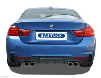 Bastuck Heckschürzeneinsatz, mit Ausschnitt für 2 x Doppel-Endrohr, Schwarz matt, lackierfähig - BMW 4er Serie F32/F33/F36 2.0T/3.0T/Diesel (nur Fahrzeuge mit M-Paket)