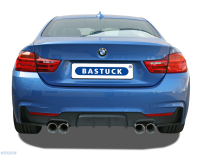 Bastuck Heckschürzeneinsatz, mit Ausschnitt für 2 x Doppel-Endrohr, Schwarz matt, lackierfähig - BMW 4er Serie F32/F33/F36 2.0T/3.0T/Diesel (nur Fahrzeuge mit M-Paket)