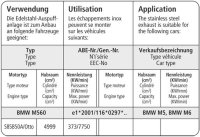 Bastuck Endschalldämpfer LH mit Doppel-Endrohr 2x Ø 90 mm (im RACE-Look) - BMW 5er Serie E60/E61 M5 / BMW 6er Serie E63/E64 M6