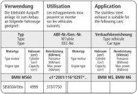 Bastuck Endschalldämpfer RH mit Doppel-Endrohr 2x Ø 90 mm (im RACE-Look) - BMW 5er Serie E60/E61 M5 / BMW 6er Serie E63/E64 M6