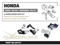 Hardrace Reinforced Engine Mount Kit - 91-95 Honda Civic...