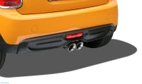 Bastuck Rear silencer with double tailpipe 2 x Ø 90 mm, cut 30°, central exit - Mini One First / One / Cooper F56