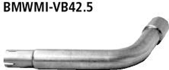 Bastuck Link pipe rear silencer on original system to Ø 42.5 mm for rear silencer transverse - 01+ Mini Cooper R50