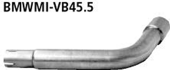 Bastuck Link pipe rear silencer on original system to Ø 45.5 mm for rear silencer transverse - 01+ Mini Cooper R50