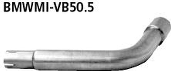 Bastuck Link pipe rear silencer on original system to Ø 50.5 mm for rear silencer transverse - 01+ Mini Cooper R50