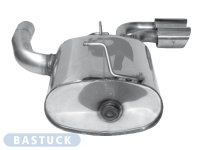 Bastuck Rear silencer with double tailpipes 2 x Ø 76 mm central exit - 01+ Mini R50