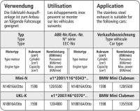 Bastuck Ersatzrohr für Vorschalldämpfer - Mini Cooper S R56 (+Clubman / JCW / One)