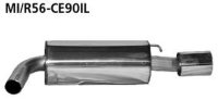 Bastuck Rear silencer LH with single tailpipe 1 x...