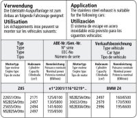 Bastuck Ersatzrohr für Vorschalldämpfer - 02-06 BMW Z4 E85 Roadster