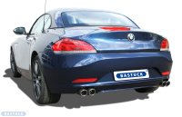 Bastuck Rear silencer with double tailpipe with inward curl cut 20° 2 x Ø 76 mm RH right side - BMW Z4 E89 6-Cylinder sDrive23i/sDrive30i