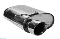 Bastuck Rear silencer with single tailpipe 1 x Ø 100 mm cut 30° (RACE look) LH left side - BMW Z4 E89 Bi-Turbo sDrive35i/sDrive35is