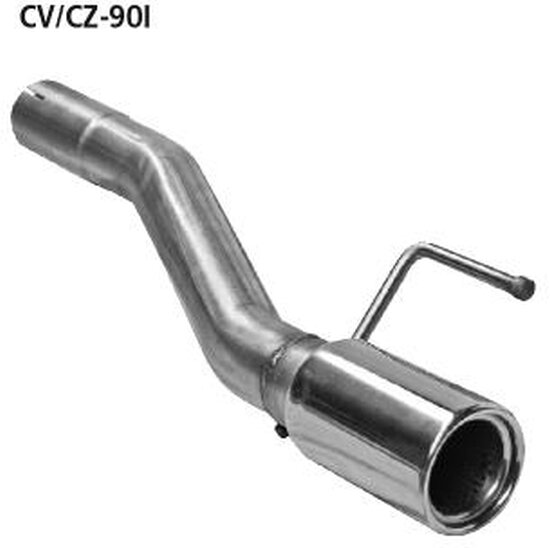 Bastuck Rear tailpipe with single exit with insert for LH exit, LH 1 x Ø 90 mm - Chevrolet Cruze